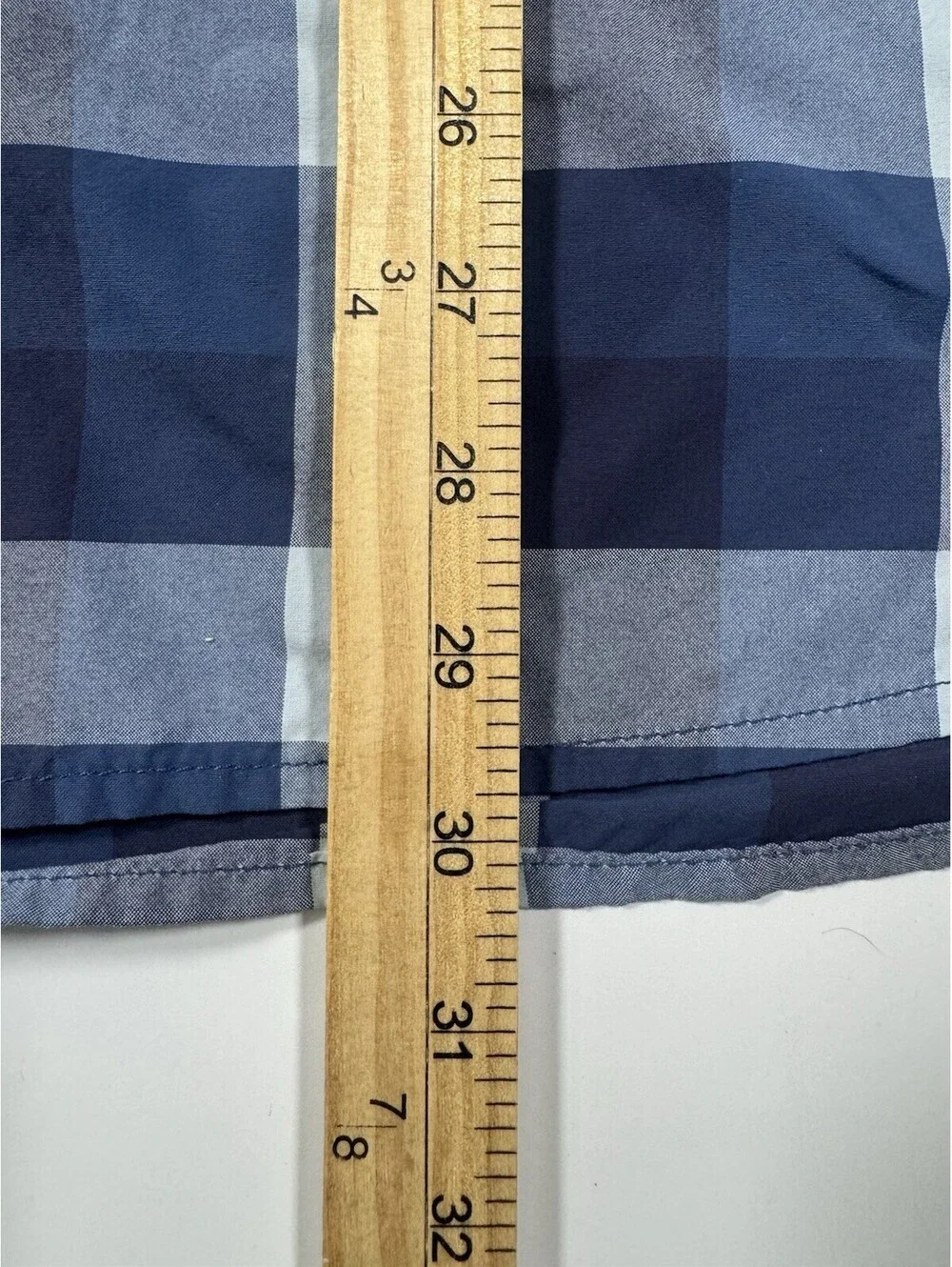 The North Face Plaid Short Sleeve Button Up Shirt Men’s Large Blue Gray
